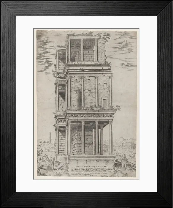 Framed Print : The Septizodium, 1556. Creator: Anon Framed Print : The Septizodium, 1556. Creator: Anon