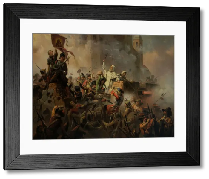 Framed Print : The Siege of Jasna Gora, 1846. Creator: Suchodolski, January (1797-1875) Framed Print : The Siege of Jasna Gora, 1846. Creator: Suchodolski, January (1797-1875)