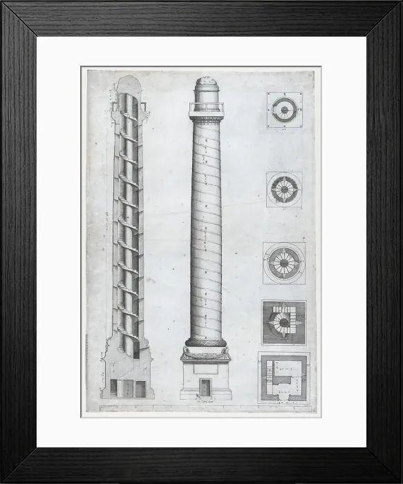 Framed Print : Trajan's Column, 16th century. Creator: Anon Framed Print : Trajan's Column, 16th century. Creator: Anon