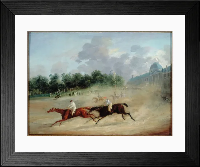 Framed Print : Race at the Champ-de-Mars, around 1825. Creator: M Mills Framed Print : Race at the Champ-de-Mars, around 1825. Creator: M Mills