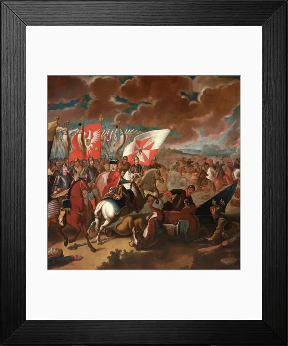 Framed Print : The Battle of Kalisz on 29 October 1706, ca 1730. Creator: Anonymous Framed Print : The Battle of Kalisz on 29 October 1706, ca 1730. Creator: Anonymous