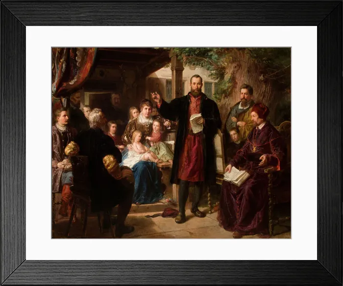 Framed Print : Jan Kochanowski at Czarnolas Reading the Translation of the Psalms, 1864-1865. Creator: Luszczkiewicz, Wladyslaw (1828-1900). Jan Kochanowski at Czarnolas Reading the Translation of the Psalms, 1864-1865 Framed Print : Jan Kochanowski at Czarnolas Reading the Translation of the Psalms, 1864-1865. Creator: Luszczkiewicz, Wladyslaw (1828-1900). Jan Kochanowski at Czarnolas Reading the Translation of the Psalms, 1864-1865