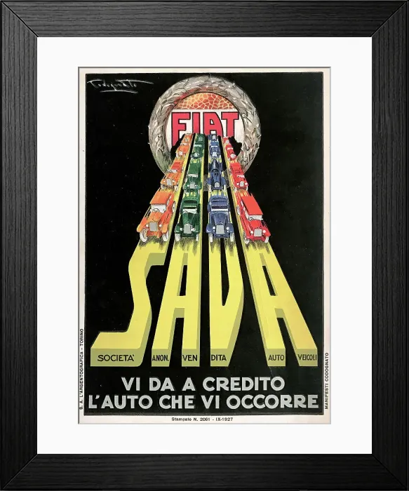 Framed Print : Fiat SAVA, 1927. Creator: Codognato, Plinio (1878-1940) Framed Print : Fiat SAVA, 1927. Creator: Codognato, Plinio (1878-1940)