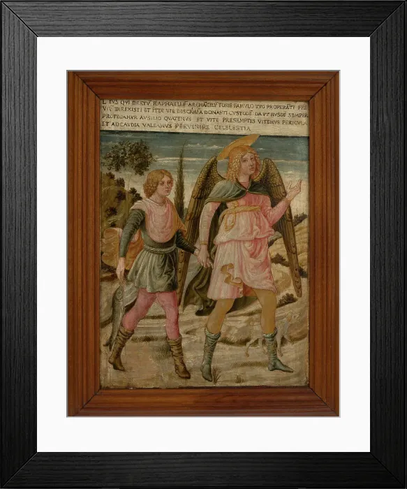 Framed Print : Tobias with Archangel Raphael, ca 1460. Creator: Gozzoli, Benozzo (ca 1420-1497) Framed Print : Tobias with Archangel Raphael, ca 1460. Creator: Gozzoli, Benozzo (ca 1420-1497)