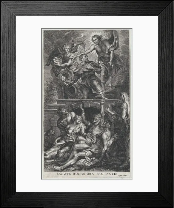 Framed Print : Saint Roch, ca. 1705-24. Creator: Anon Framed Print : Saint Roch, ca. 1705-24. Creator: Anon