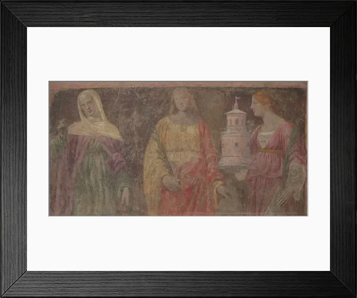 Framed Print : Saints Martha, Catherine and Barbara, 1516-1517. Creator: Luini, Bernardino (ca. 1480-1532) Framed Print : Saints Martha, Catherine and Barbara, 1516-1517. Creator: Luini, Bernardino (ca. 1480-1532)