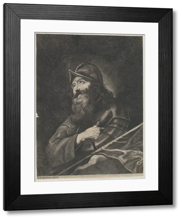 Framed Print : Saint William of Aquitaine (?), 18th century (?). Creator: Anon Framed Print : Saint William of Aquitaine (?), 18th century (?). Creator: Anon