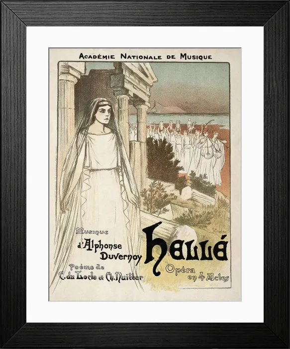 Framed Print : Poster for the opera Hellé by Étienne-Joseph Floquet, 1896. Creator: Steinlen, Théophile Alexandre (1859-1923) Framed Print : Poster for the opera Hellé by Étienne-Joseph Floquet, 1896. Creator: Steinlen, Théophile Alexandre (1859-1923)