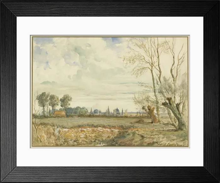 Framed Print : Meadows with a Distant View of Oxford, 1830s. Creator: Thomas Shotter Boys Framed Print : Meadows with a Distant View of Oxford, 1830s. Creator: Thomas Shotter Boys