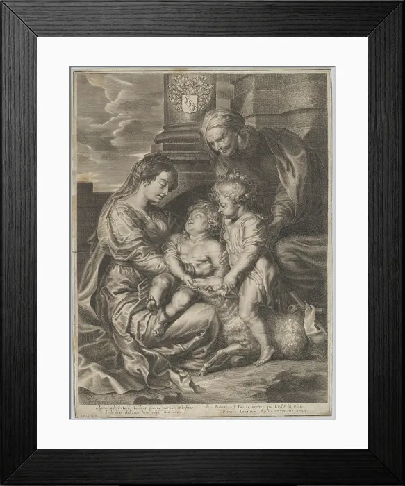 Framed Print : The Virgin and Child with Saint Elizabeth and Saint John the Baptist, ca. 1650-1700. Creator: Anon Framed Print : The Virgin and Child with Saint Elizabeth and Saint John the Baptist, ca. 1650-1700. Creator: Anon