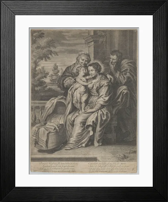 Framed Print : The Virgin and Child with Saint Anne and Joseph, ca. 1650-1700. Creator: Anon Framed Print : The Virgin and Child with Saint Anne and Joseph, ca. 1650-1700. Creator: Anon