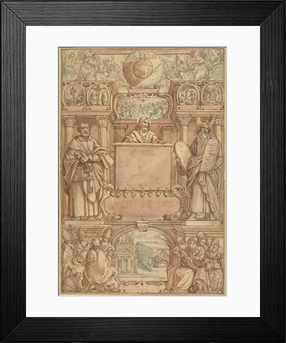 Framed Print : Title Page for a Bible. Creator: Augustin Braun Framed Print : Title Page for a Bible. Creator: Augustin Braun