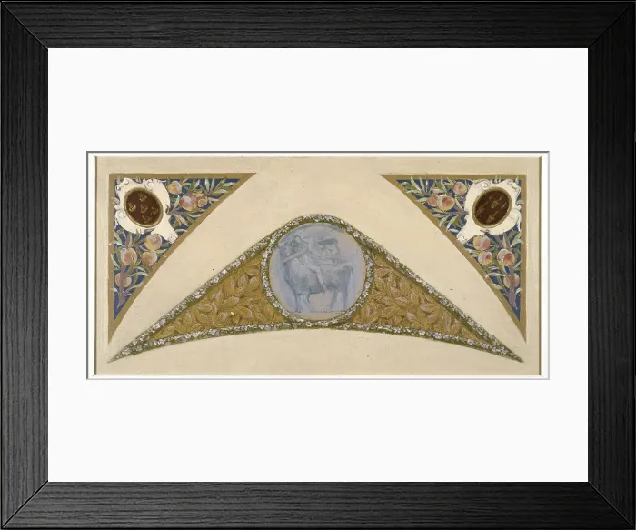 Framed Print : Sketch for the festival staircase at the Hotel de Ville in Paris: Taurus, c1888-1898. Creator: Luc Olivier Merson Framed Print : Sketch for the festival staircase at the Hotel de Ville in Paris: Taurus, c1888-1898. Creator: Luc Olivier Merson