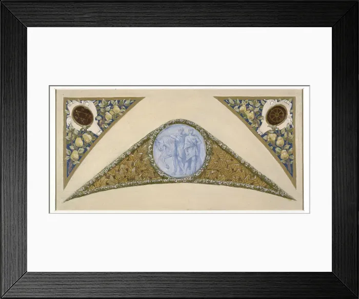 Framed Print : Sketch for the festival staircase at the Hotel de Ville in Paris: Gemini, between 1888 and 1898. Creator: Luc Olivier Merson Framed Print : Sketch for the festival staircase at the Hotel de Ville in Paris: Gemini, between 1888 and 1898. Creator: Luc Olivier Merson