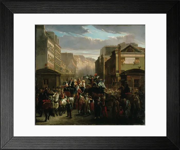 Framed Print : Descent of the courtiers, 1842. Creator: Charles Nanteuil Framed Print : Descent of the courtiers, 1842. Creator: Charles Nanteuil