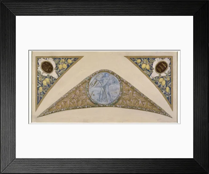 Framed Print : Sketch for the festival staircase at the Hotel de Ville in Paris: Cancer, between 1888 and 1898. Creator: Luc Olivier Merson Framed Print : Sketch for the festival staircase at the Hotel de Ville in Paris: Cancer, between 1888 and 1898. Creator: Luc Olivier Merson