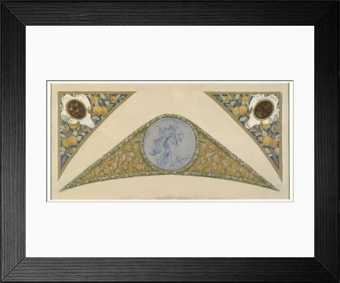 Framed Print : Sketch for the festival staircase at the Hotel de Ville in Paris: Leo, between 1888 and 1898. Creator: Luc Olivier Merson Framed Print : Sketch for the festival staircase at the Hotel de Ville in Paris: Leo, between 1888 and 1898. Creator: Luc Olivier Merson