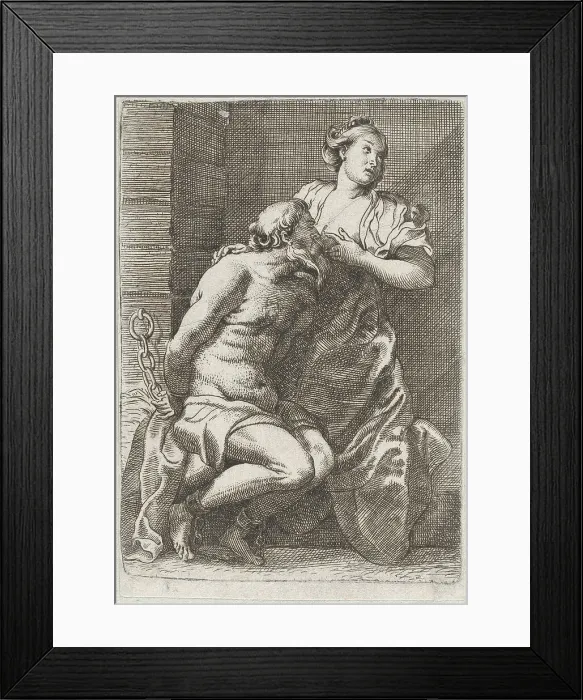 Framed Print : Cimon and Pero, ca. 1630-1700. Creator: Anon Framed Print : Cimon and Pero, ca. 1630-1700. Creator: Anon