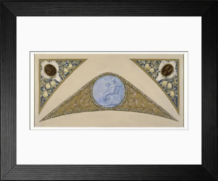 Framed Print : Sketch for the festival staircase at the Hotel de Ville in Paris: Virgo, between 1888 and 1898. Creator: Luc Olivier Merson Framed Print : Sketch for the festival staircase at the Hotel de Ville in Paris: Virgo, between 1888 and 1898. Creator: Luc Olivier Merson