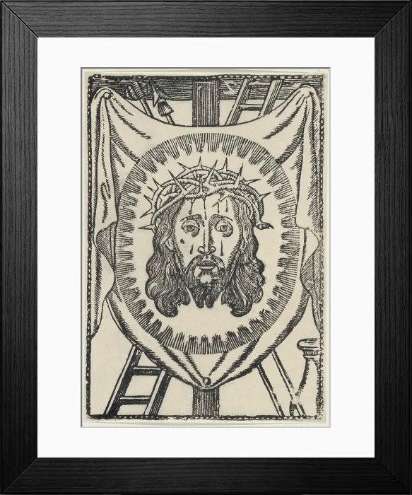 Framed Print : Veil of Veronica. Creator: Anon Framed Print : Veil of Veronica. Creator: Anon
