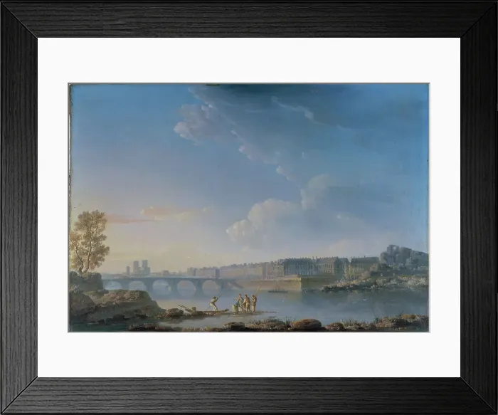 Framed Print : The Pont de la Tournelle, Île Saint-Louis, Île Louviers, c1780. Creator: Alexandre Jean Noel Framed Print : The Pont de la Tournelle, Île Saint-Louis, Île Louviers, c1780. Creator: Alexandre Jean Noel