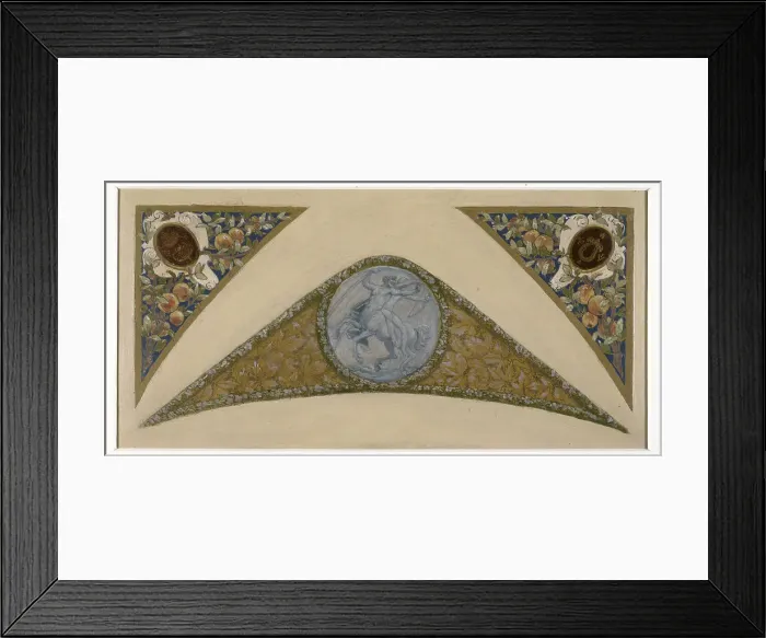 Framed Print : Sketch for the festive staircase of the Hotel de Ville in Paris: Sagittarius, between 1888 and 1898. Creator: Luc Olivier Merson