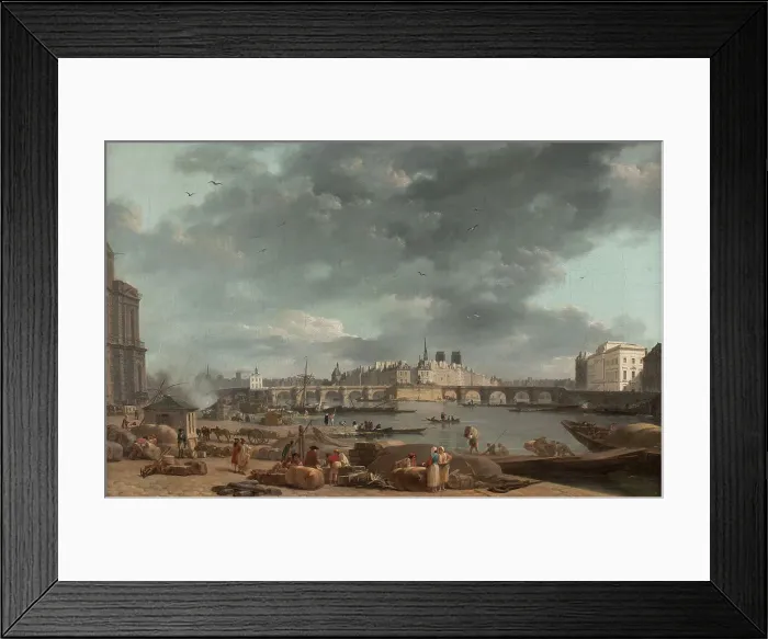 Framed Print : The tip of the Ile de la Cite, seen from Port Saint-Nicolas, c1780. Creator: Alexandre Jean Noel Framed Print : The tip of the Ile de la Cite, seen from Port Saint-Nicolas, c1780. Creator: Alexandre Jean Noel