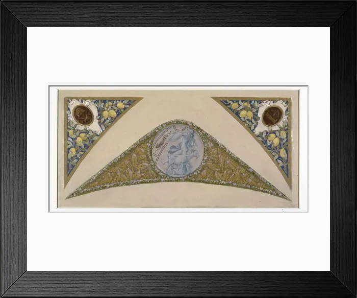 Framed Print : Sketch for the festive staircase of the Hotel de Ville in Paris: Capricorn, between 1888 and 1898. Creator: Luc Olivier Merson Framed Print : Sketch for the festive staircase of the Hotel de Ville in Paris: Capricorn, between 1888 and 1898. Creator: Luc Olivier Merson