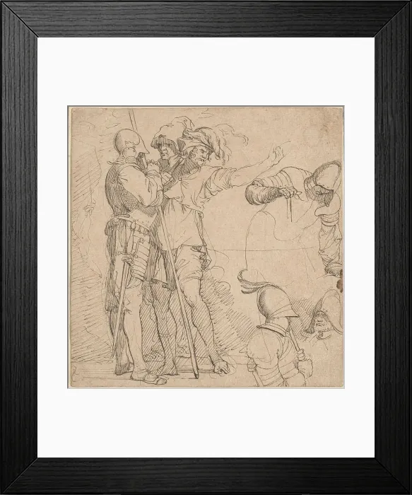 Framed Print : Capriccio Derived from Salvator Rosa's Figurine, late 18th century. Creator: Unknown. Capriccio Derived from Salvator Rosa's Figurine, late 18th century. Creator: Unknown Framed Print : Capriccio Derived from Salvator Rosa's Figurine, late 18th century. Creator: Unknown. Capriccio Derived from Salvator Rosa's Figurine, late 18th century. Creator: Unknown