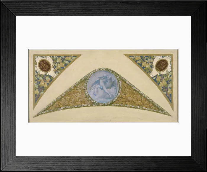 Framed Print : Sketch for the festive staircase of the Hotel de Ville in Paris: Aquarius, between 1888 and 1898. Creator: Luc Olivier Merson Framed Print : Sketch for the festive staircase of the Hotel de Ville in Paris: Aquarius, between 1888 and 1898. Creator: Luc Olivier Merson