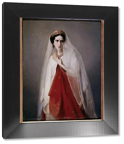 Rachel (1821-1858), in the role of Phèdre, c1853. Creator: Frederique Emilie-Auguste O'Connell