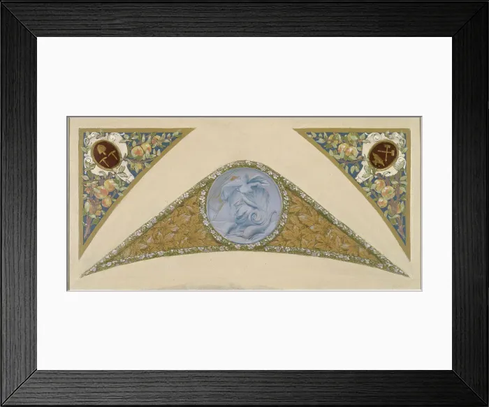 Framed Print : Sketch for the festival staircase at the Hotel de Ville in Paris: Pisces, between 1888 and 1898. Creator: Luc Olivier Merson Framed Print : Sketch for the festival staircase at the Hotel de Ville in Paris: Pisces, between 1888 and 1898. Creator: Luc Olivier Merson