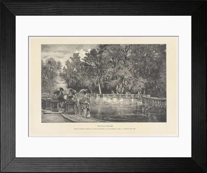 Framed Print : The Villa Torlonia, from the original painting by Joseph Castiglione in the collec... 19th century. Creator: Anon Framed Print : The Villa Torlonia, from the original painting by Joseph Castiglione in the collec... 19th century. Creator: Anon
