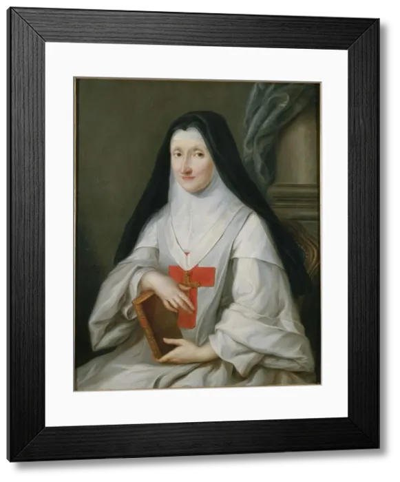 Framed Print : Madame de Montpeyroux, abbess of Port-Royal de Paris, 14th arrondissement, 1781. Creator: Marie Parrocel Framed Print : Madame de Montpeyroux, abbess of Port-Royal de Paris, 14th arrondissement, 1781. Creator: Marie Parrocel