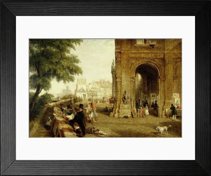 Framed Print : Quai de Conti, in 1846, 1846. Creator: William Parrott Framed Print : Quai de Conti, in 1846, 1846. Creator: William Parrott