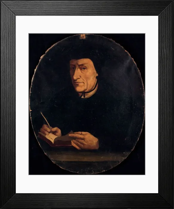 Framed Print : Portrait of Guillaume Budé (1467-1540), humanist, August 22, 1869. Creator: Jean Amable Amedee Pastelot Framed Print : Portrait of Guillaume Budé (1467-1540), humanist, August 22, 1869. Creator: Jean Amable Amedee Pastelot