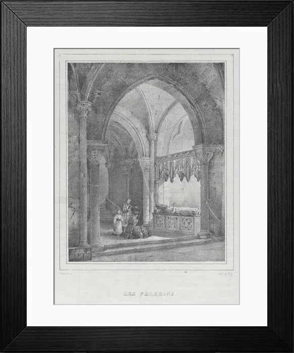 Framed Print : Les Pélerins, ca. 1834. Creator: Anon Framed Print : Les Pélerins, ca. 1834. Creator: Anon