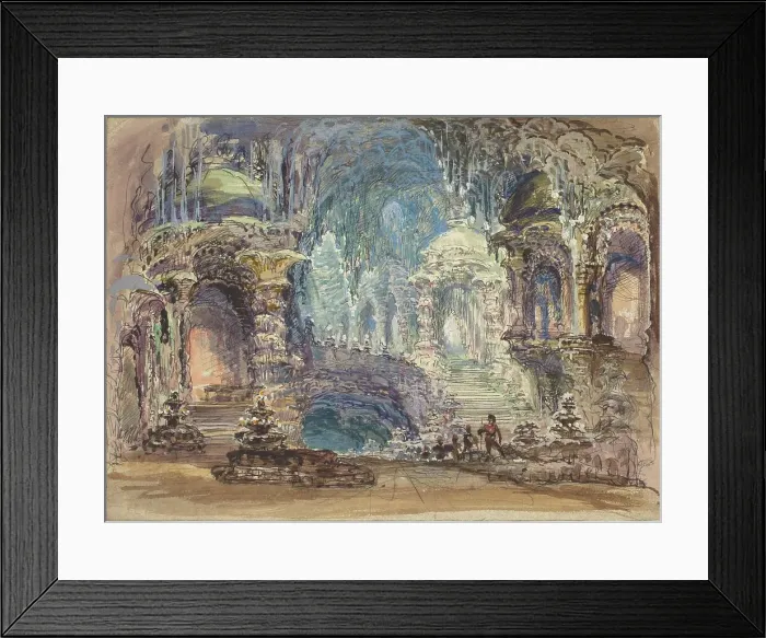 Framed Print : Fantastic Pavilions in a Grotto. Creator: Robert Caney Framed Print : Fantastic Pavilions in a Grotto. Creator: Robert Caney