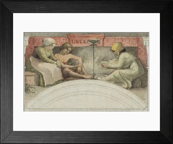Framed Print : Sketch for the town hall in 4th arrondissement: November, December, January, February, 1884. Creator: Paul Milliet Framed Print : Sketch for the town hall in 4th arrondissement: November, December, January, February, 1884. Creator: Paul Milliet