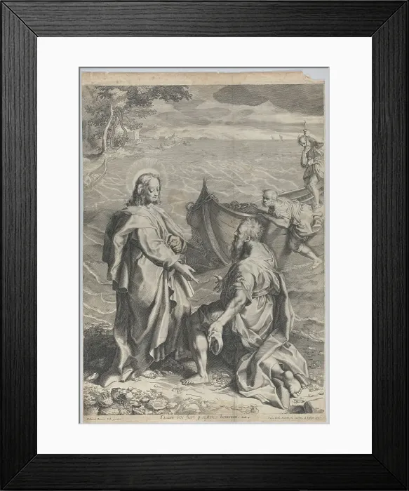 Framed Print : Christ and Saint Peter, 1743-63. Creator: Anon Framed Print : Christ and Saint Peter, 1743-63. Creator: Anon