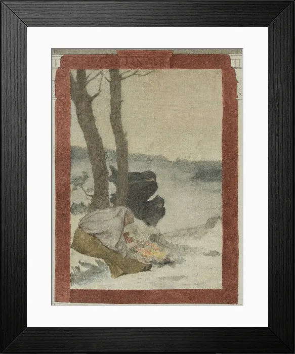 Framed Print : Sketch for the town hall in 4th arrondissement: November, December, January, February, 1884. Creator: Paul Milliet Framed Print : Sketch for the town hall in 4th arrondissement: November, December, January, February, 1884. Creator: Paul Milliet