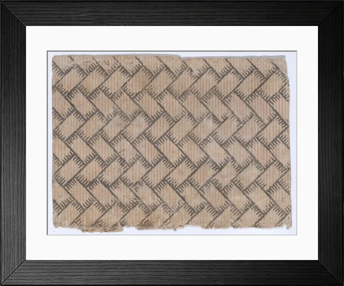 Framed Print : Sheet with an overall geometric pattern, 19th century. Creator: Anon Framed Print : Sheet with an overall geometric pattern, 19th century. Creator: Anon