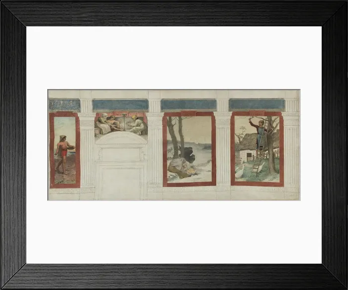 Framed Print : Sketch for the town hall in 4th arrondissement: November, December, January, February, 1884. Creator: Paul Milliet Framed Print : Sketch for the town hall in 4th arrondissement: November, December, January, February, 1884. Creator: Paul Milliet