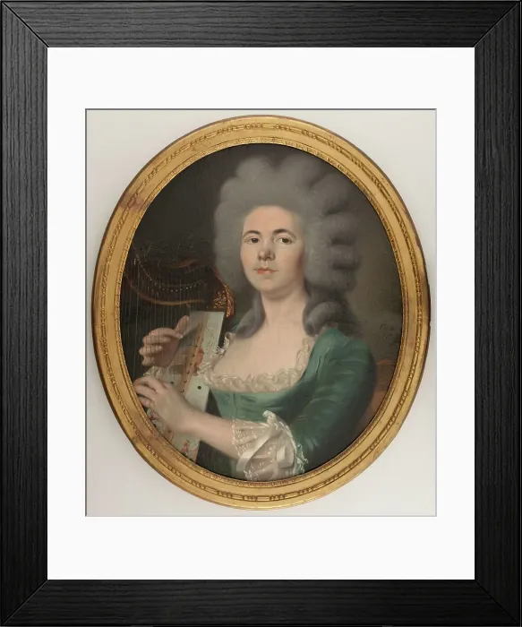 Framed Print : Portrait presumed to be Rosalie Dugazon (1755-1821), singer, 1787. Creator: Isabelle Pinson Framed Print : Portrait presumed to be Rosalie Dugazon (1755-1821), singer, 1787. Creator: Isabelle Pinson