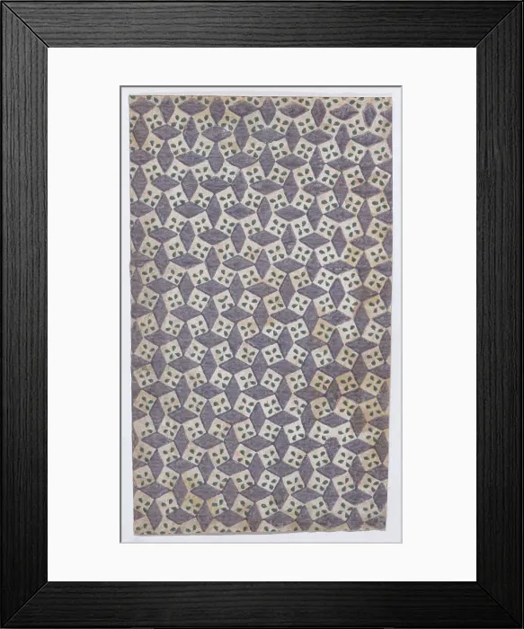 Framed Print : Sheet with overall geometric pattern, 19th century. Creator: Anon Framed Print : Sheet with overall geometric pattern, 19th century. Creator: Anon