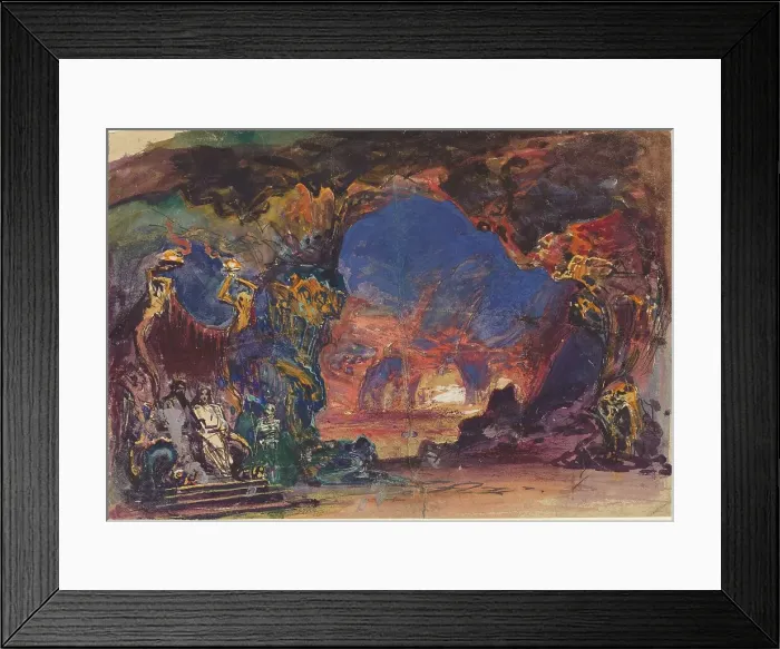 Framed Print : Underworld Scene with a Man and Woman Enthroned and Death Standing Guard. Creator: Robert Caney Framed Print : Underworld Scene with a Man and Woman Enthroned and Death Standing Guard. Creator: Robert Caney