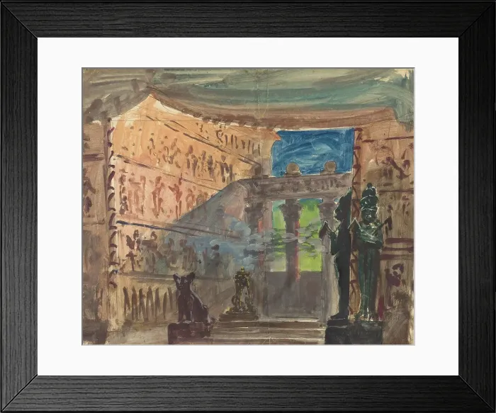Framed Print : Interior of an Ancient Egyptian Temple, c.1888. Creator: Robert Caney Framed Print : Interior of an Ancient Egyptian Temple, c.1888. Creator: Robert Caney