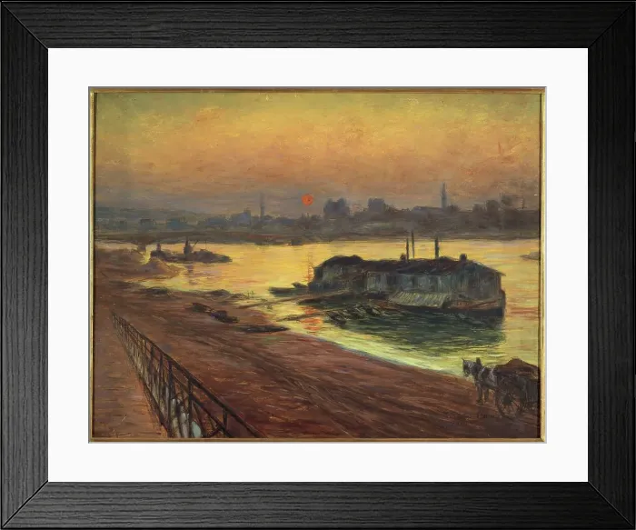Framed Print : The Seine, at Pont de Grenelle, 15th and 16th arrondissements, between 1863 and 1905. Creator: Gaston Prunier Framed Print : The Seine, at Pont de Grenelle, 15th and 16th arrondissements, between 1863 and 1905. Creator: Gaston Prunier