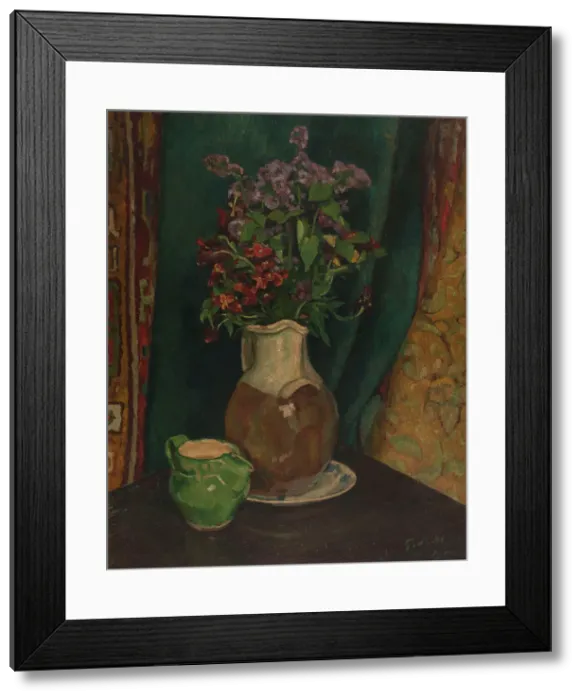 Framed Print : Still life with wallflowers, 05–1900. Creator: George-Daniel de Monfreid Framed Print : Still life with wallflowers, 05–1900. Creator: George-Daniel de Monfreid