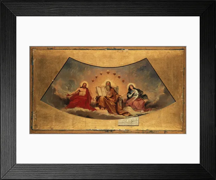 Framed Print : The Eternal Father, Christ and the Virgin, c1838. Creators: Alexandre Denis Abel de Pujol, Virgin Mary Framed Print : The Eternal Father, Christ and the Virgin, c1838. Creators: Alexandre Denis Abel de Pujol, Virgin Mary